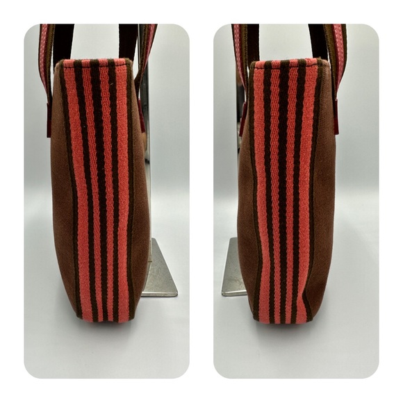 AUTHENTIC BURBERRY BLUE LABEL CANVAS, LEATHER HANDBAG - Picture 8 of 12